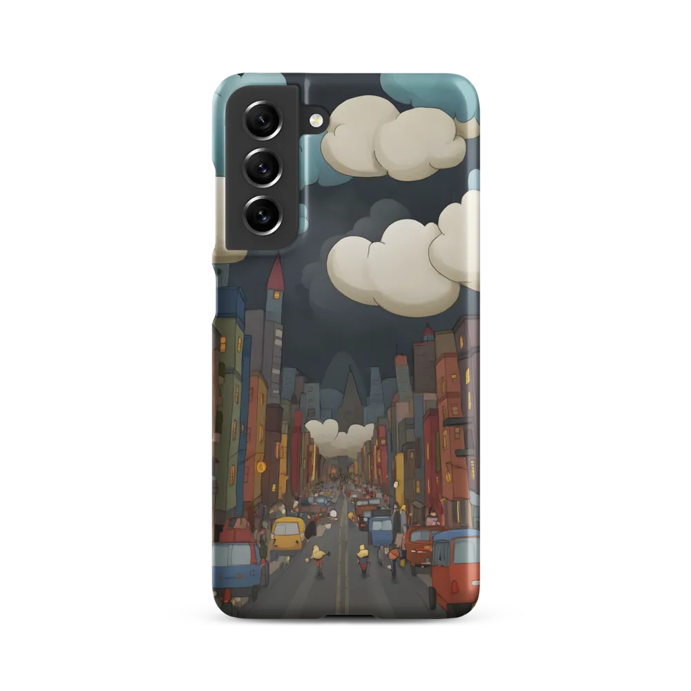 Urban Symphony: A City Awakens at Dusk | Phone Case |  S21 FE | Snap Case | Matte