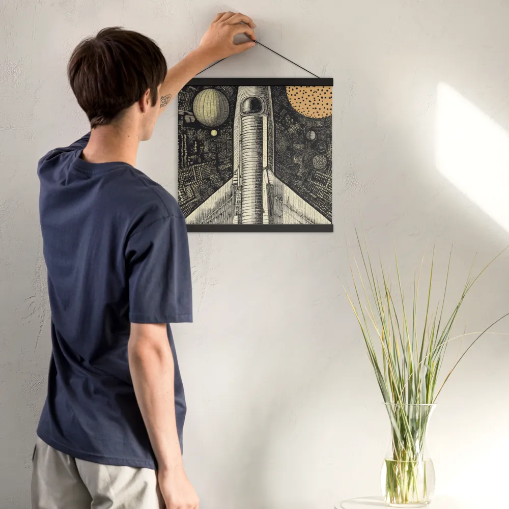 Voyage to the Unknown | Poster With Black Wood Hanger | 16″×16″