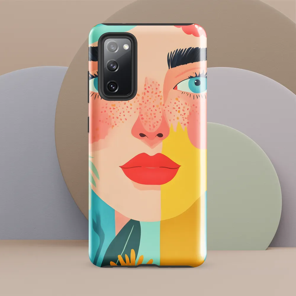 Floral Serenity: A Modern Portrait
