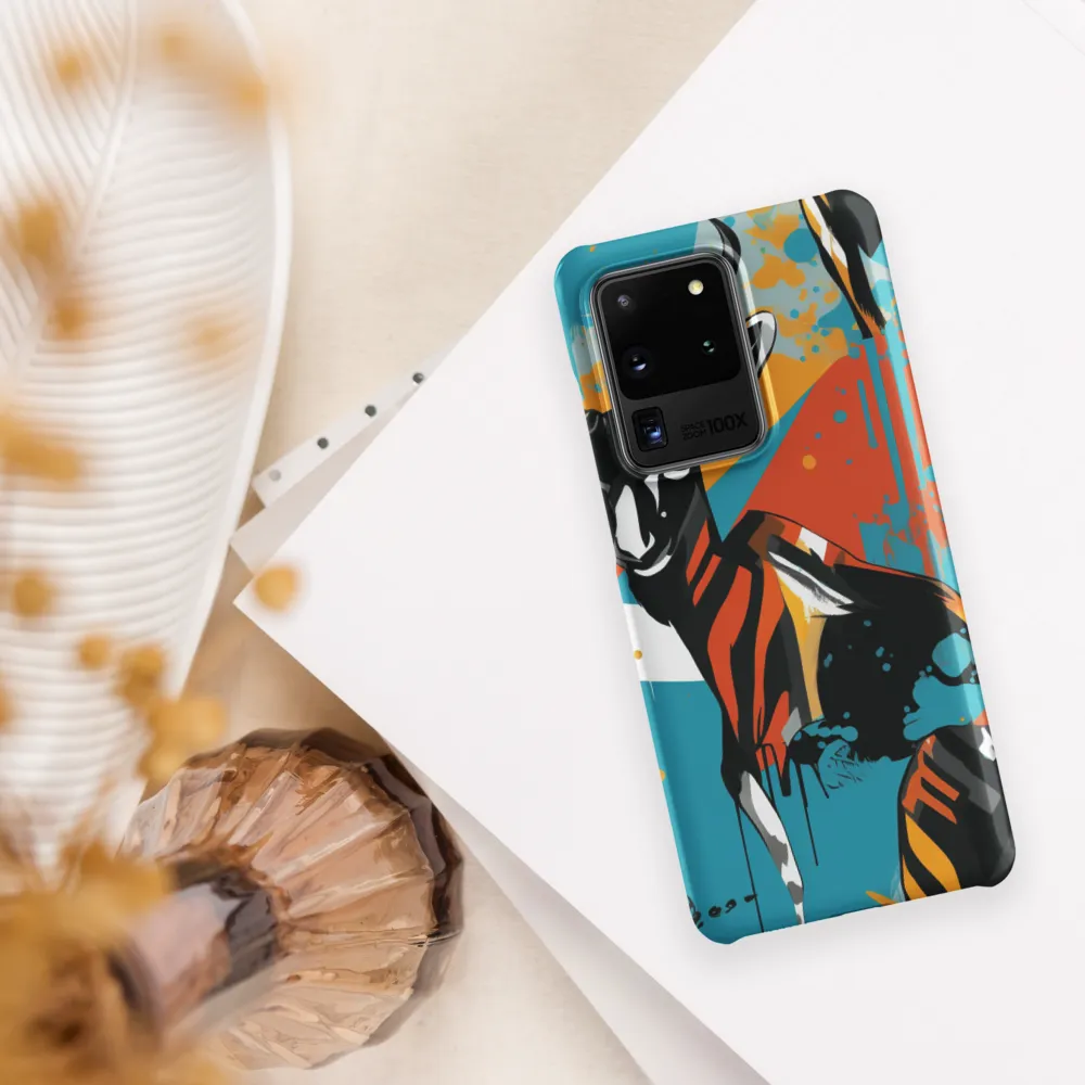 Dynamic Antelope in Vivid Abstract