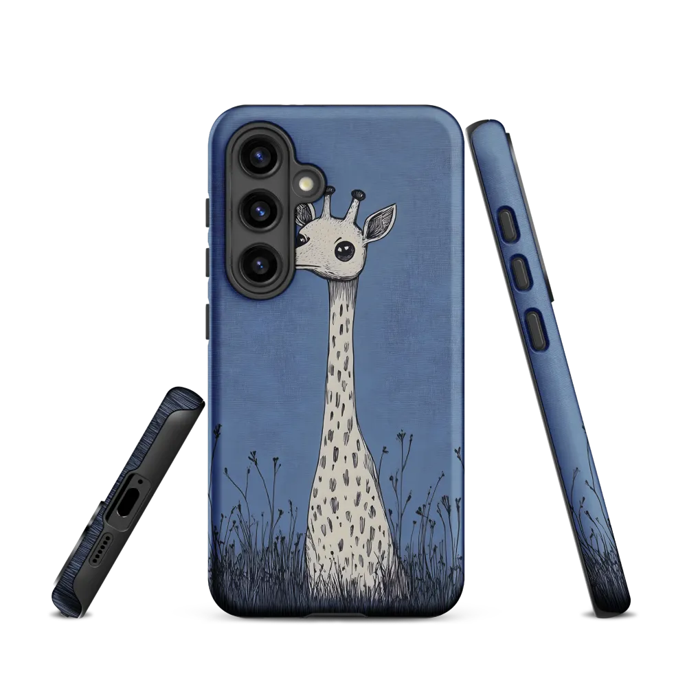 Whimsical Giraffe in Blue