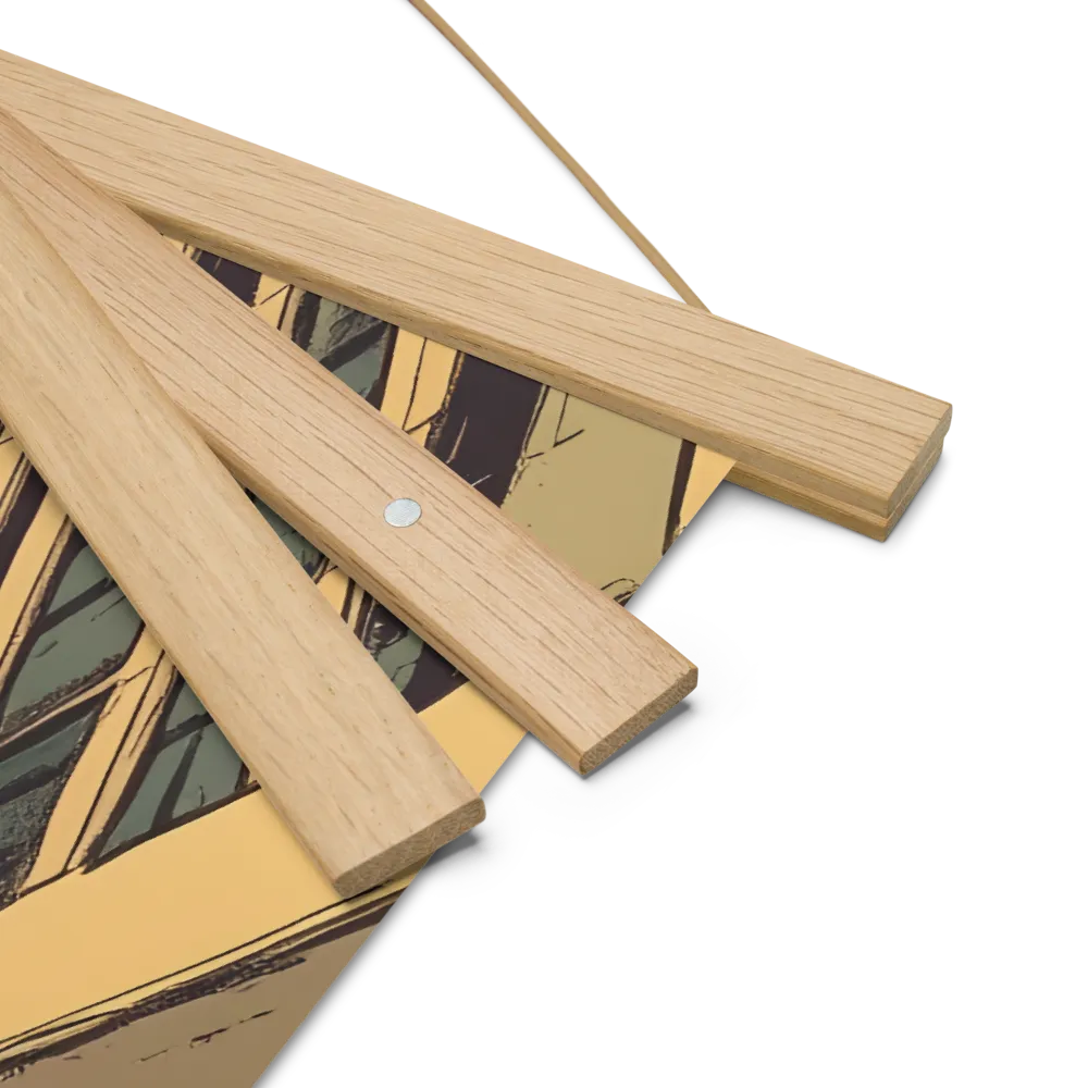 Urban Symphony | Poster With Oak Wood Hanger | 18″×18″