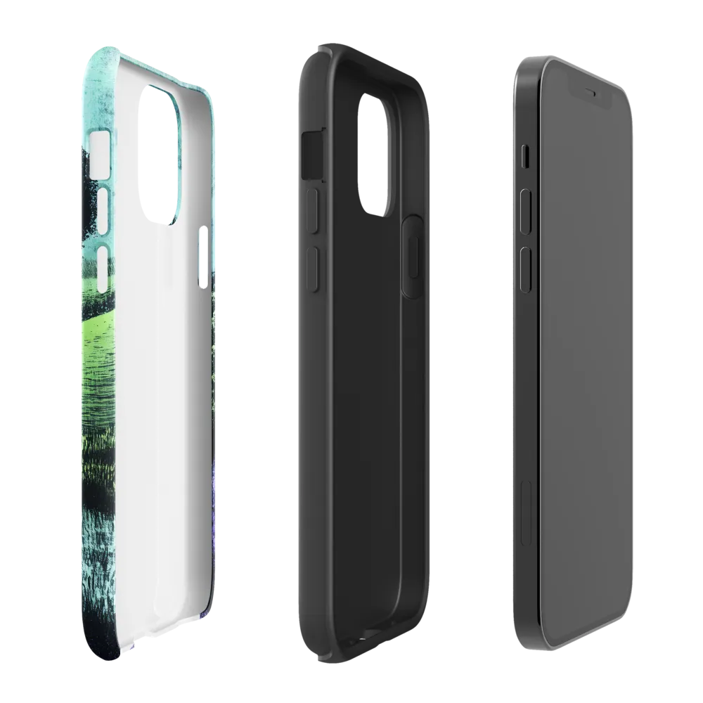 Winding Serenity: A Modern Landscape | Phone Case |  12 | Tough Case | Glossy