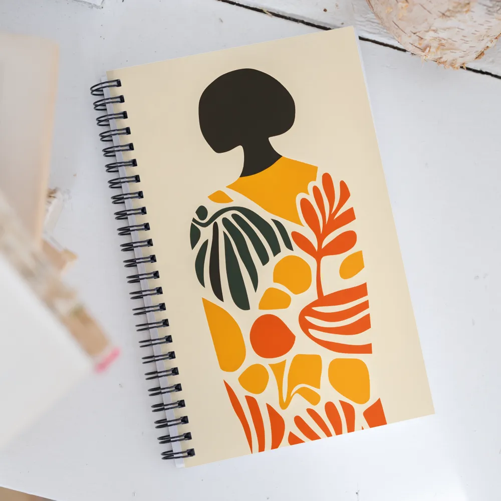 Silhouette in Colorful Harmony | Spiral Notebook