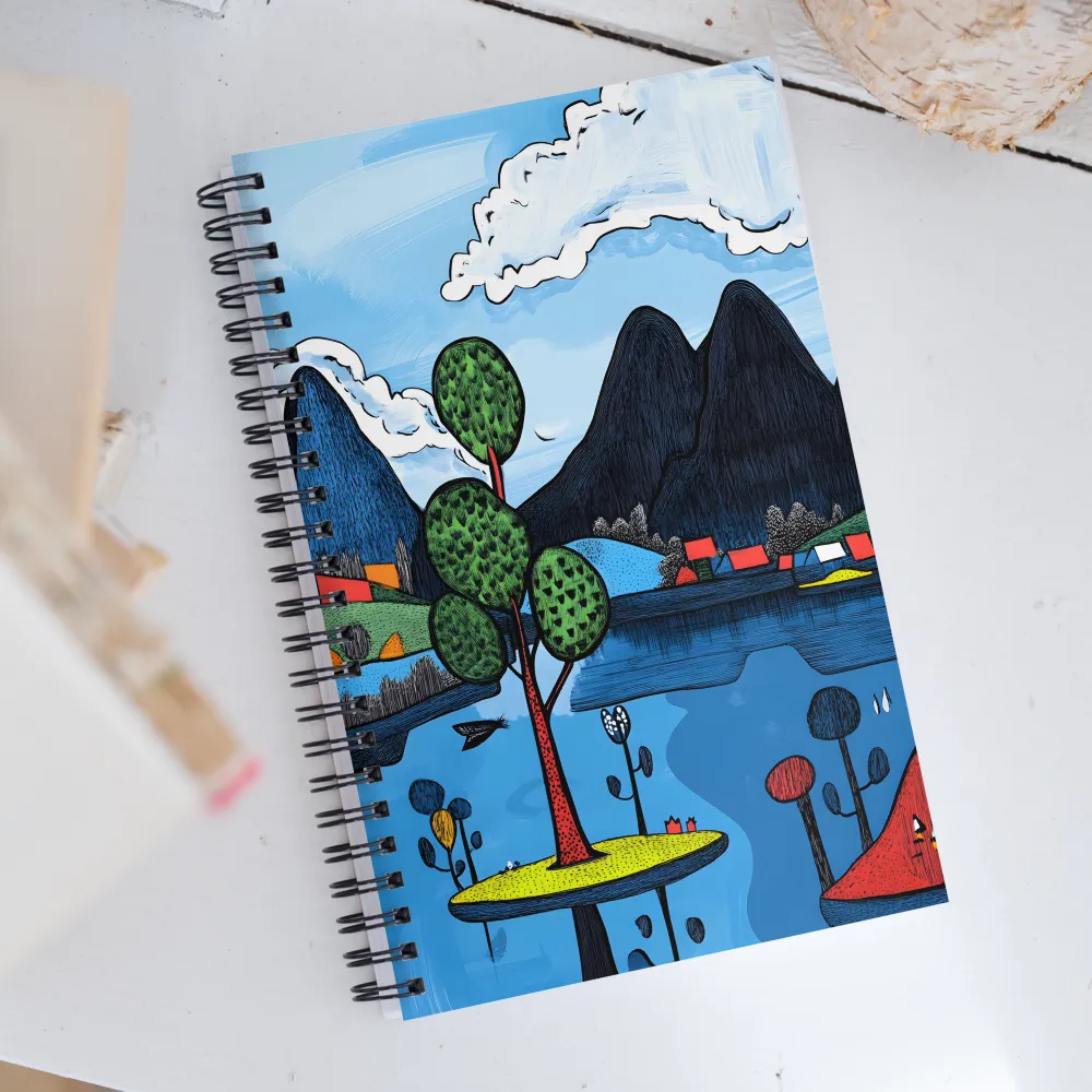 Whimsical Landscapes: A Play of Colors | Spiral Notebook