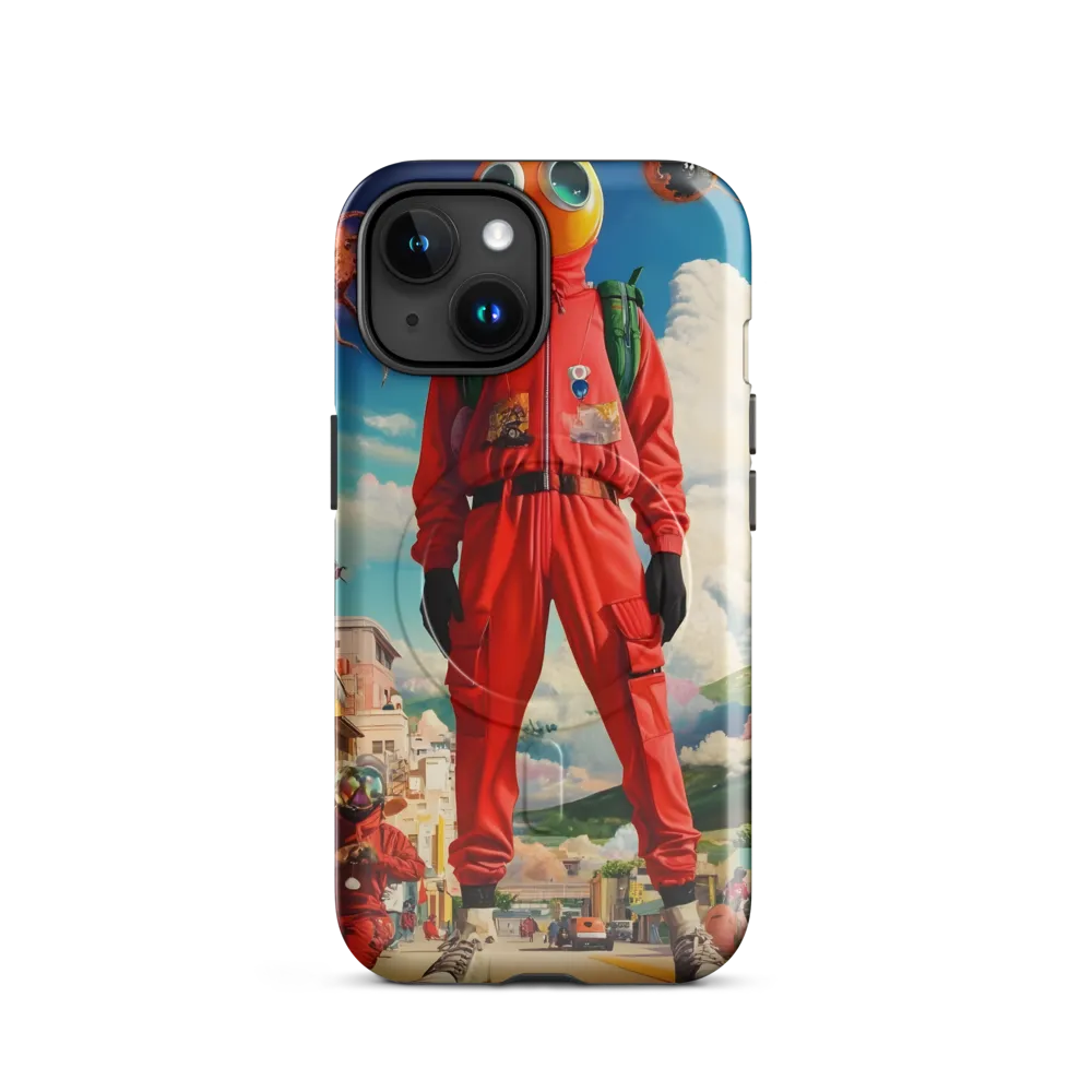 Traveler with Orange Helmet