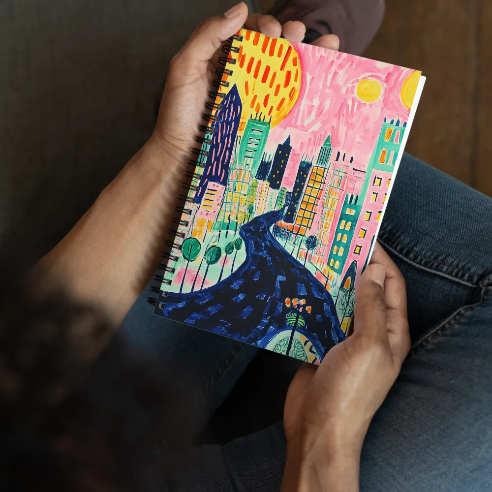 Whimsical Cityscape | Spiral Notebook