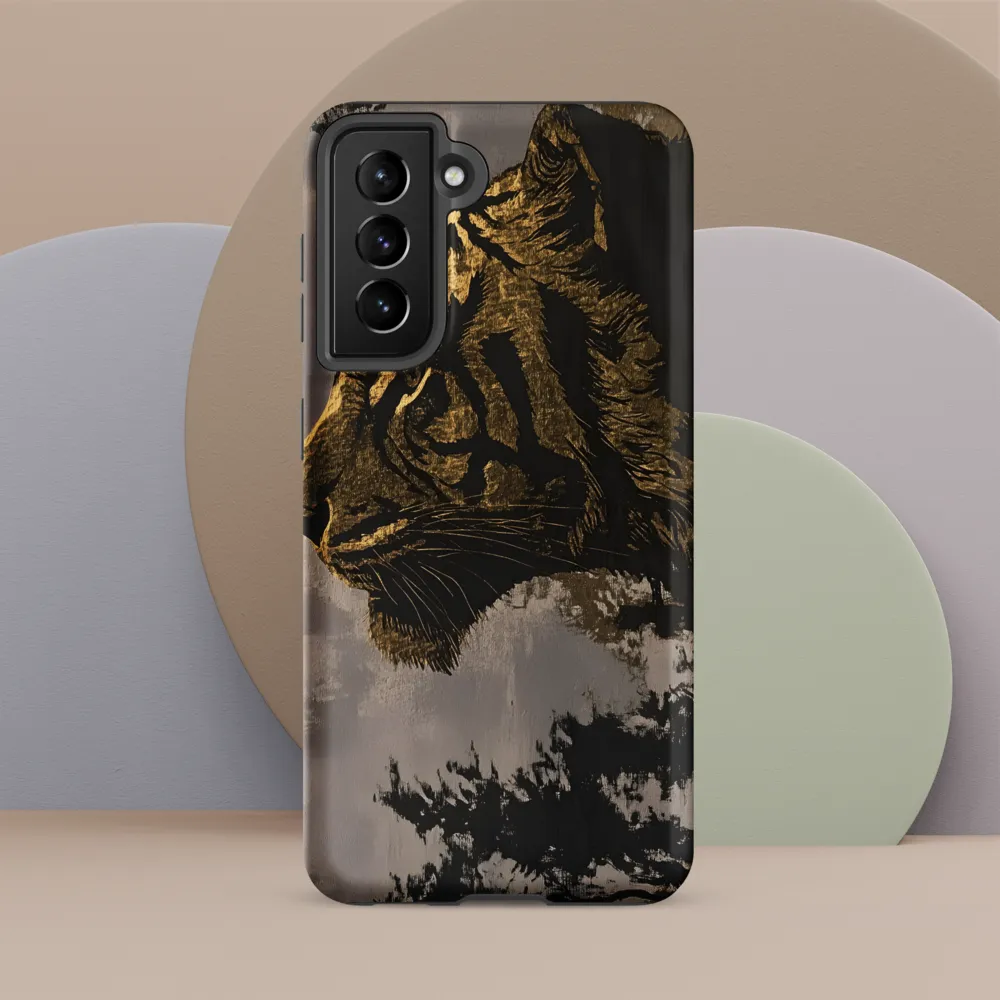 Majestic Silence: The Golden Tiger | Phone Case |  S21 FE | Tough Case | Matte