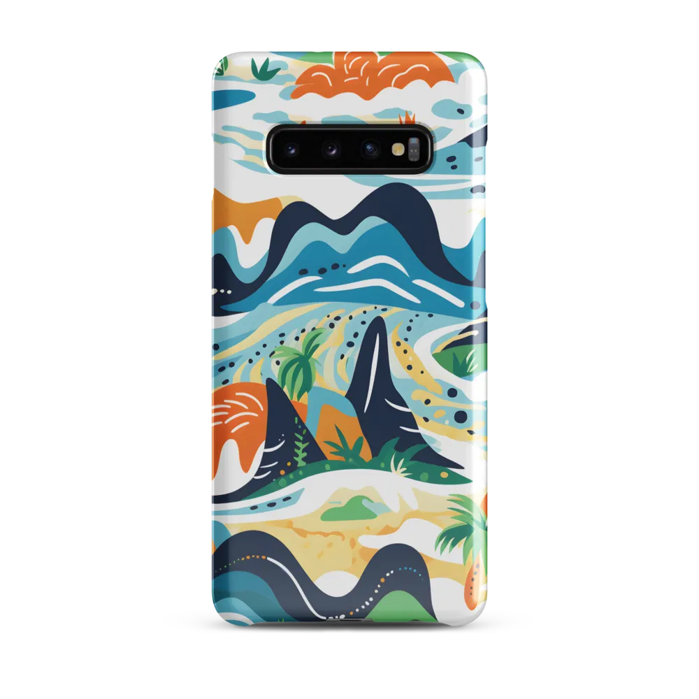 Abstract Tropical Landscape | Phone Case |  S10 Plus | Snap Case | Glossy