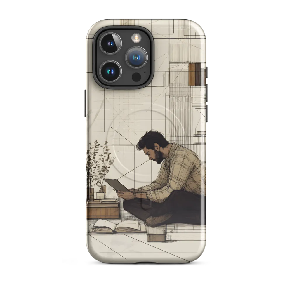 Quiet Reflections in Line | Phone Case |  16 Pro Max | MagSafe® Tough Case | Glossy