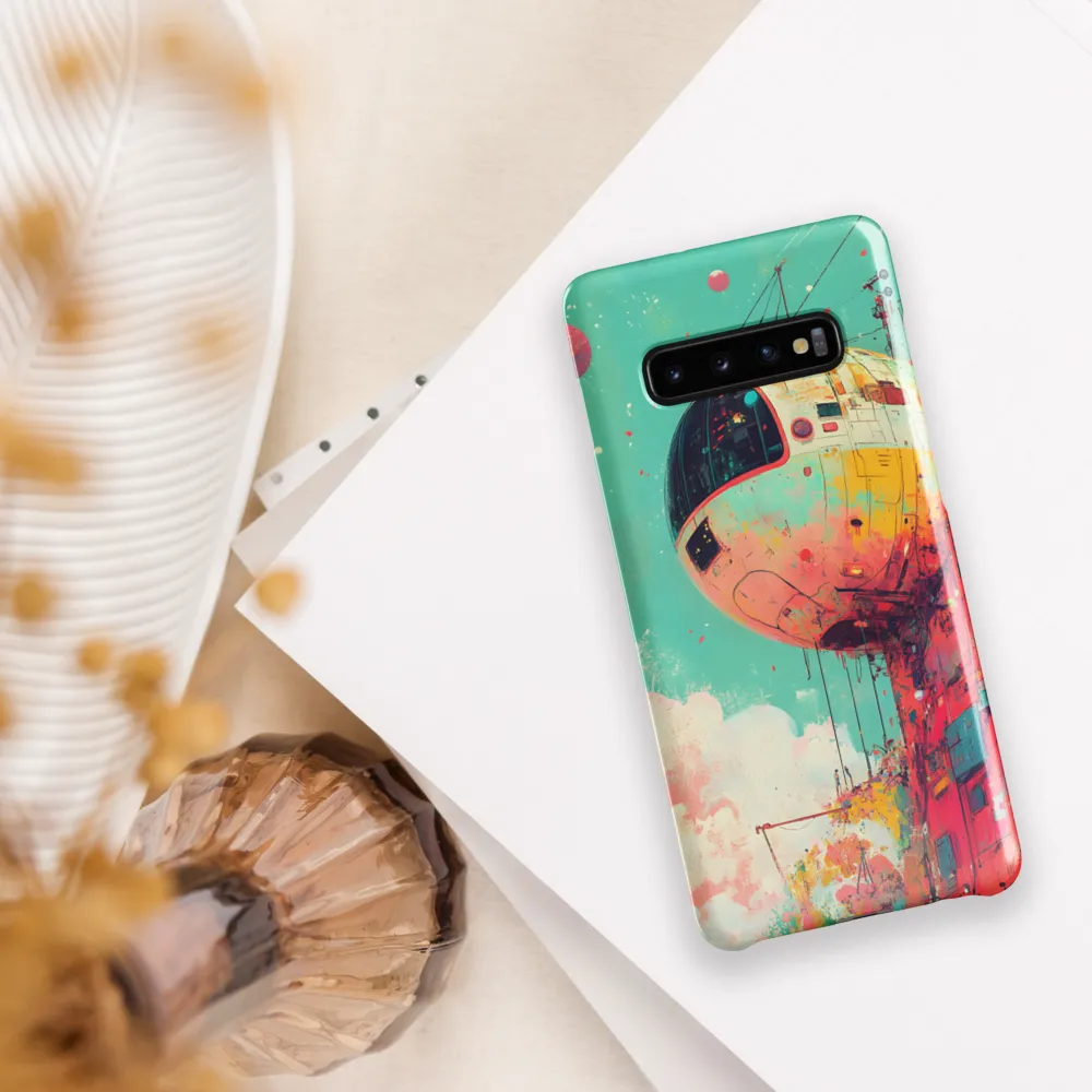 Suspended Sphere in a Vibrant Dreamscape | Phone Case |  S10 Plus | Snap Case | Glossy