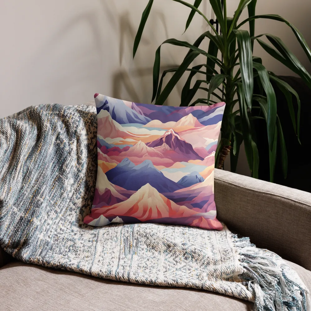 Ethereal Mountain Symphony | Pillow Case | 18″×18″