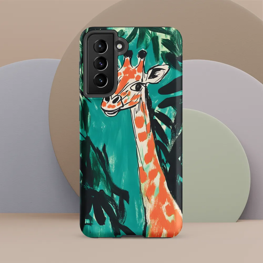 Curious Giraffe in Lush Greenery | Phone Case |  S21 FE | Tough Case | Matte