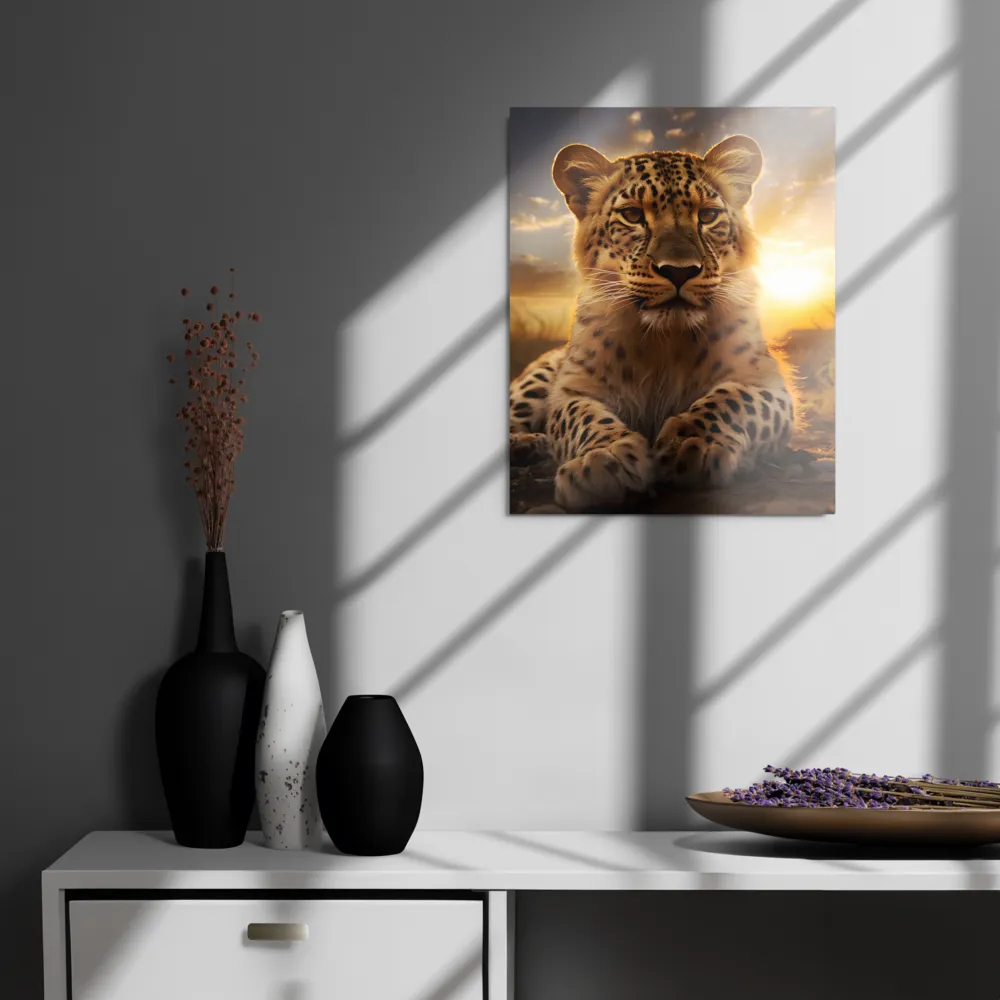 Regal Presence: The Leopard at Sunset