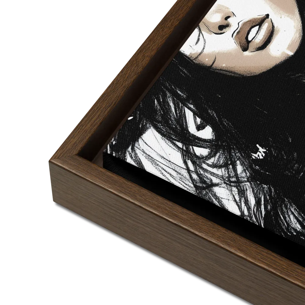 Whispers of Elegance | Canvas with Brown Frame | 12″×16″