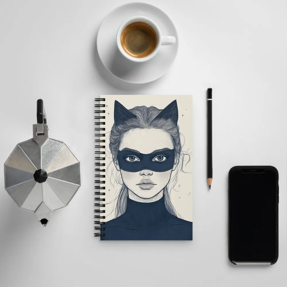 Whimsical Cat Girl | Spiral Notebook