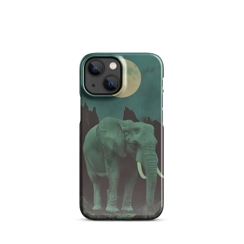Ethereal Presence: Elephant Under a Full Moon