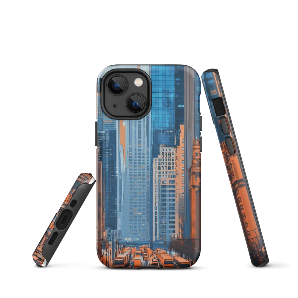 Urban Symphony in Blue and Orange