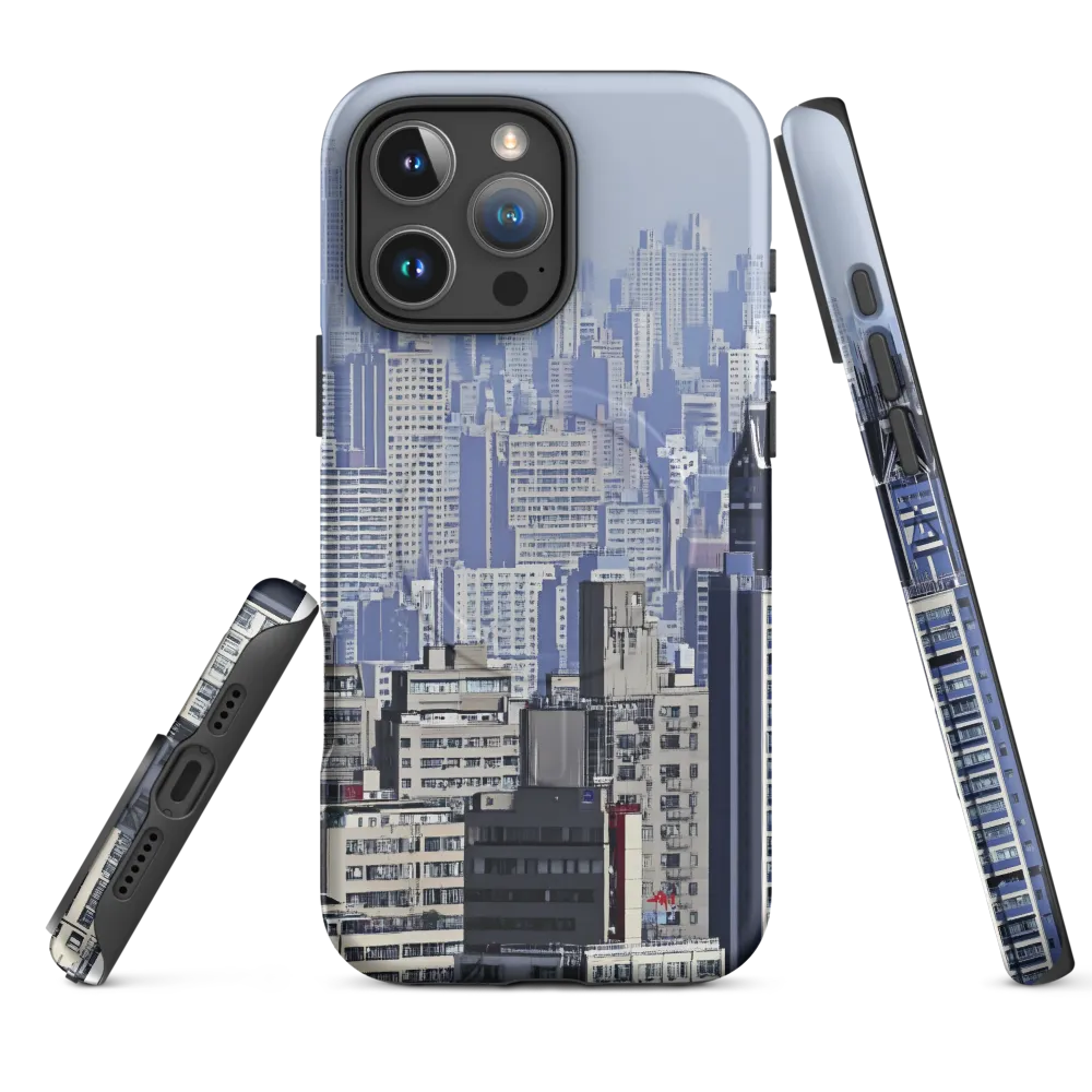 Urban Symphony: A Cityscape in Blues and Grays