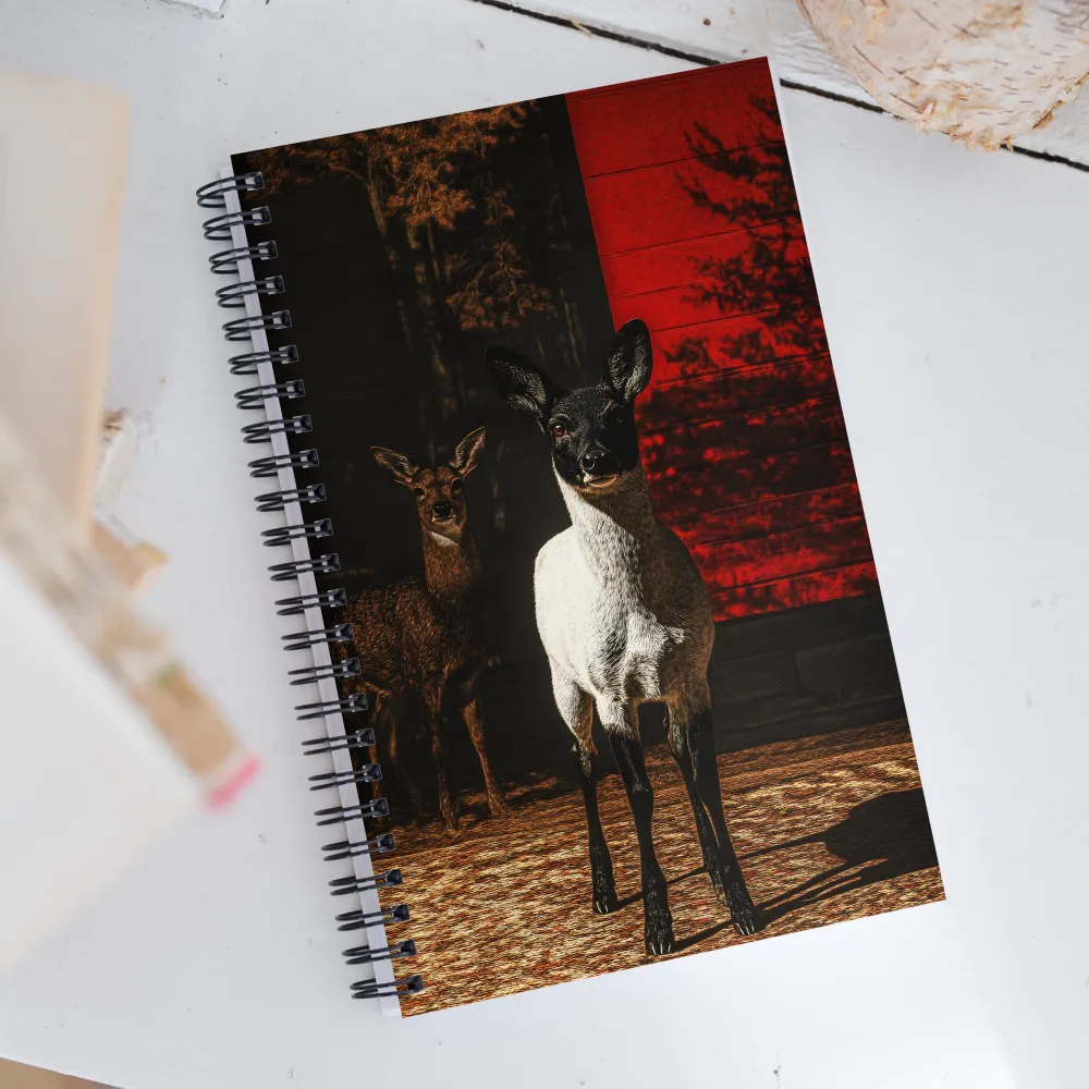 Reflections of Nature: A Deer Encounter | Spiral Notebook