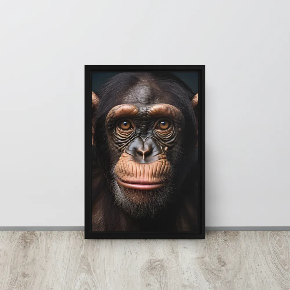 Whispers of Curiosity | Canvas with Black Frame | 12″×18″