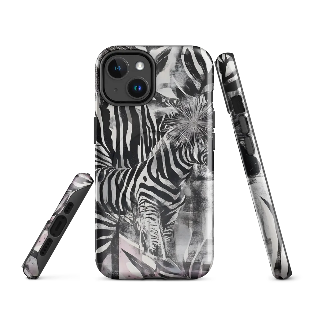 Zebra in the Jungle of Illusions | Phone Case |  14 | MagSafe® Tough Case | Glossy