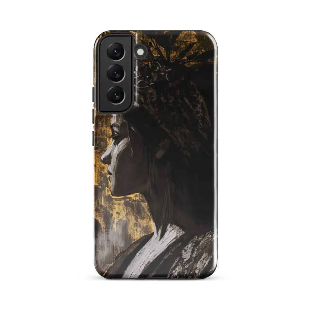 Golden Elegance: A Modern Profile Portrait