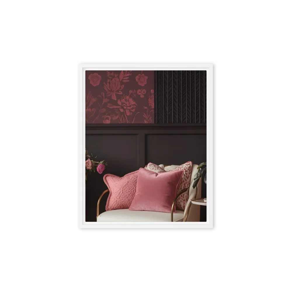 Elegance in Contrast: A Modern Interior Design | Canvas with White Frame | 8″×10″