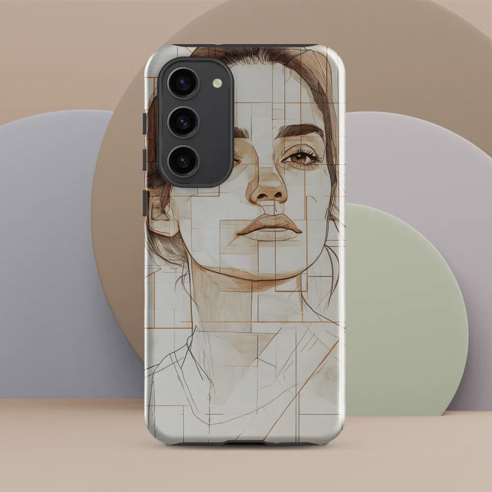 Geometric Serenity: A Minimalist Portrait