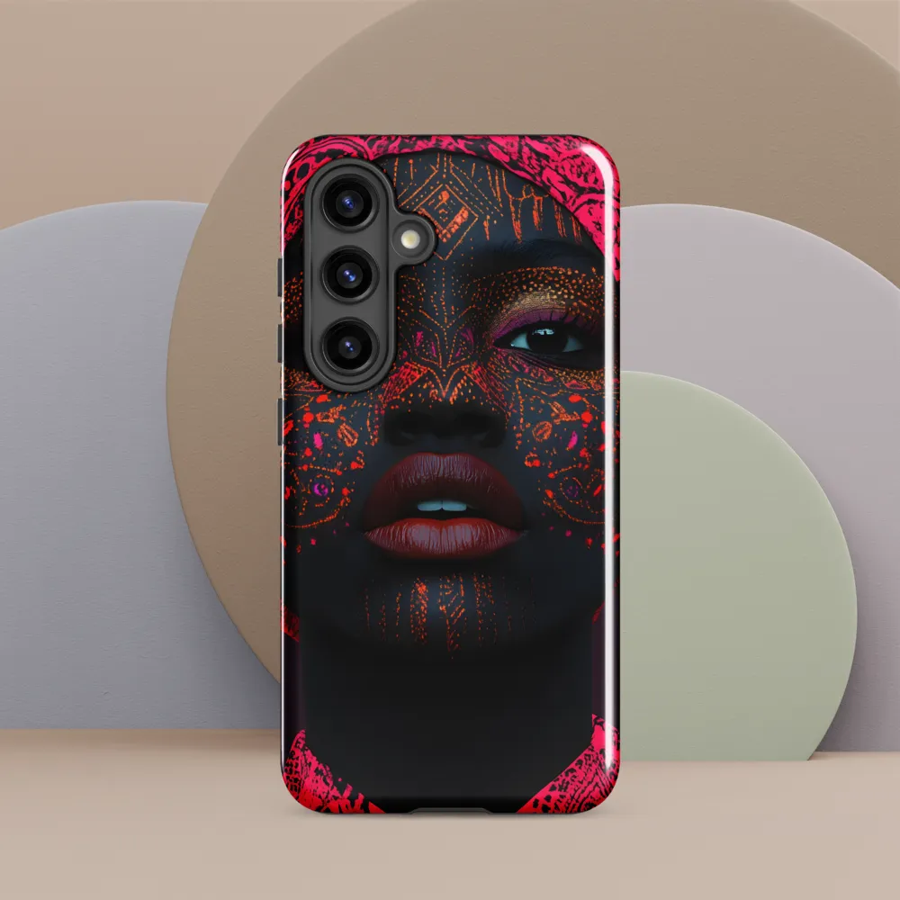 Neon Adornments: A Portrait of Cultural Expression