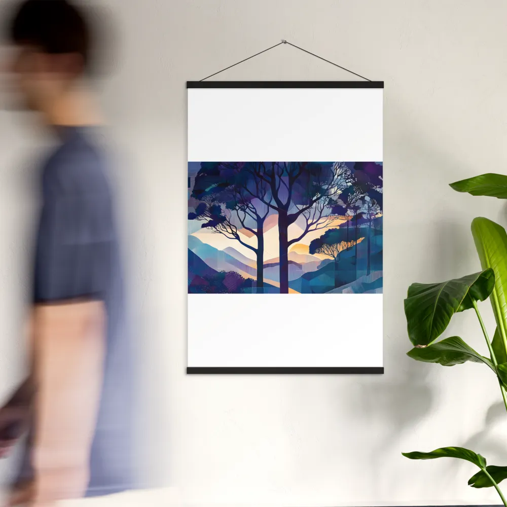 Tranquil Geometry: A Journey Through Color | Poster With Black Wood Hanger | 24″×36″