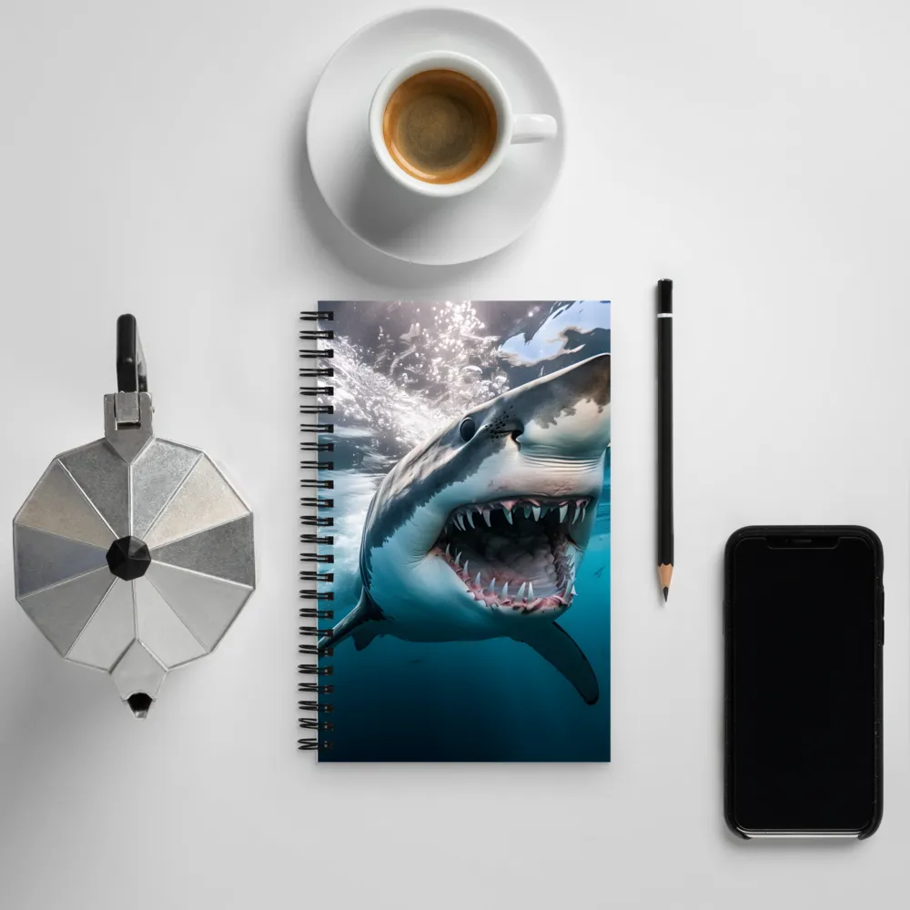 Majesty of the Ocean: The Great White Shark | Spiral Notebook