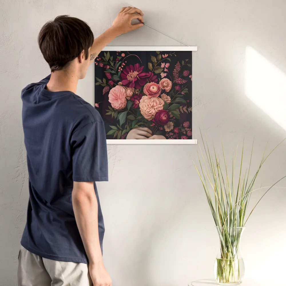 Botanical Elegance | Poster With White Wood Hanger | 18″×18″