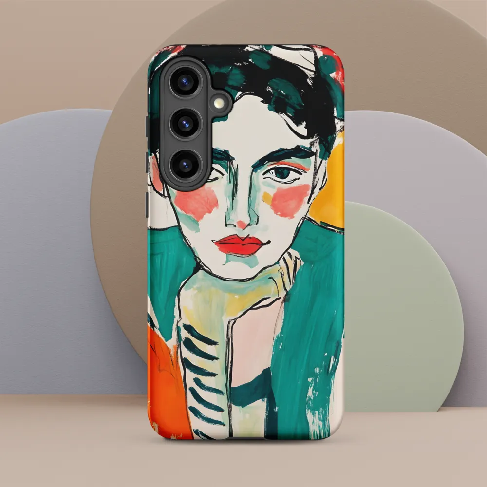 Contemplative Portrait in Bold Hues