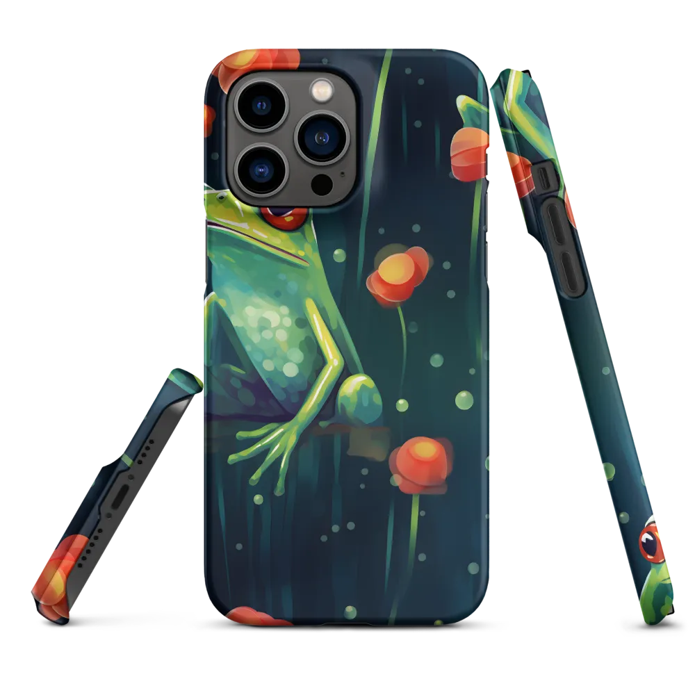 Playful Frogs in a Lush Pond
