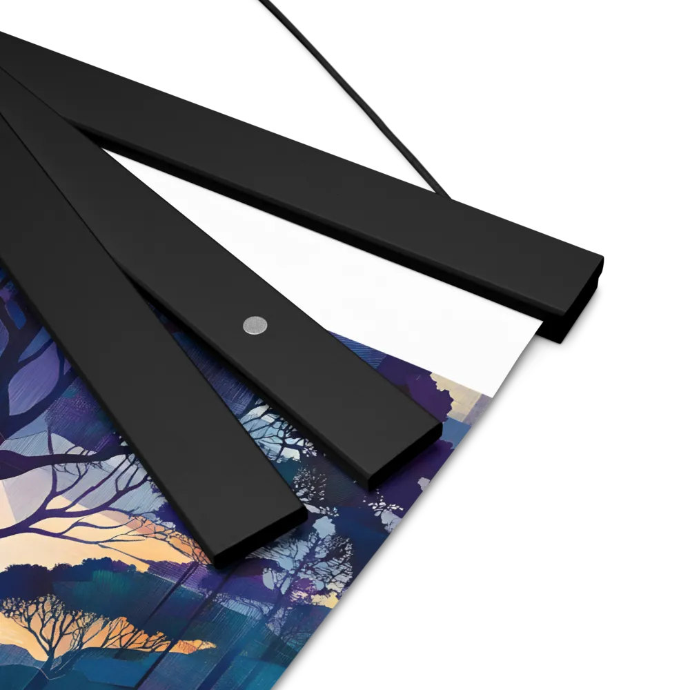 Tranquil Geometry: A Journey Through Color | Poster With Black Wood Hanger | 8″×10″