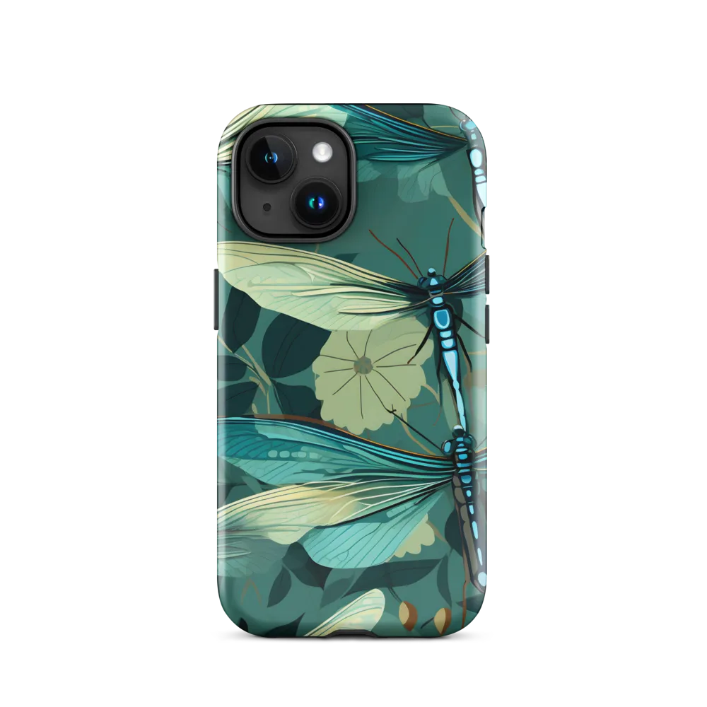 Whispers of Nature: Dragonflies in Harmony | Phone Case |  15 | Tough Case | Glossy
