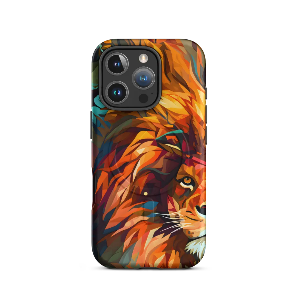 Majestic Gaze: The Polygonal Lion