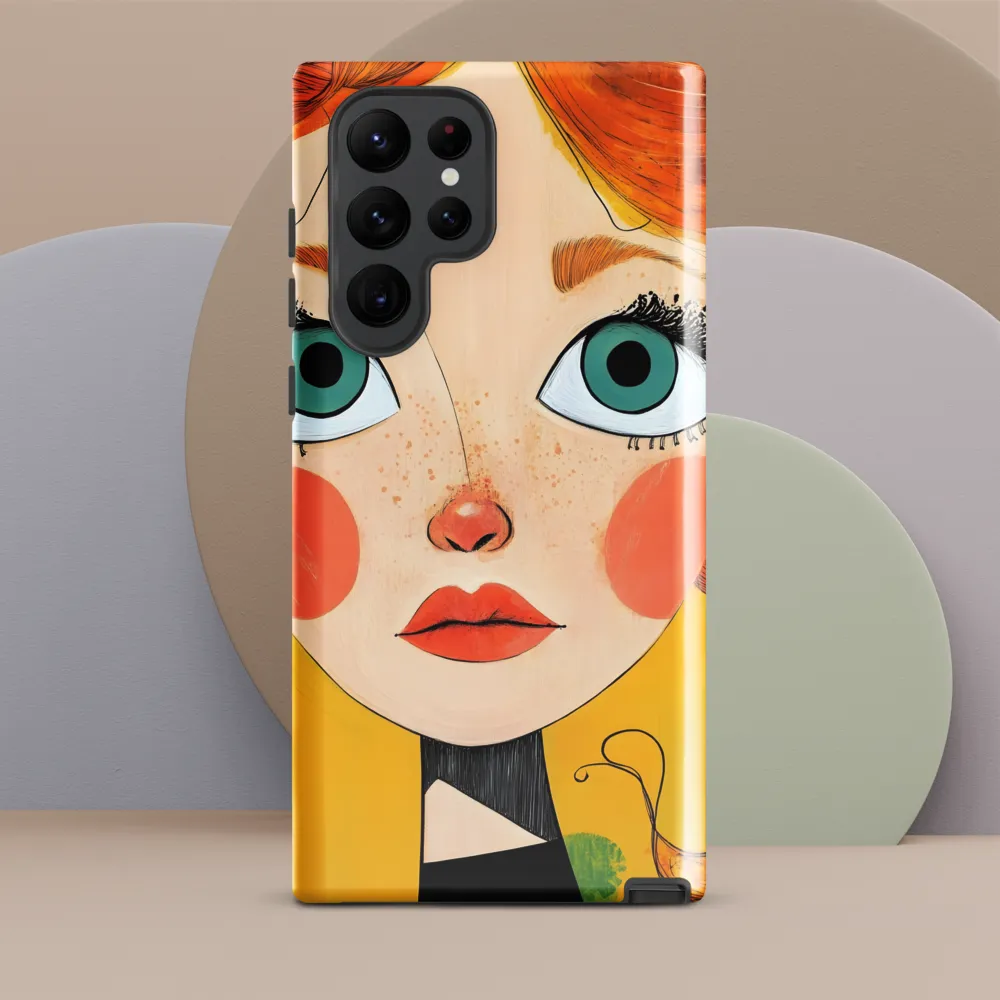 Whimsical Portrait of a Girl | Phone Case |  S22 Ultra | Tough Case | Glossy