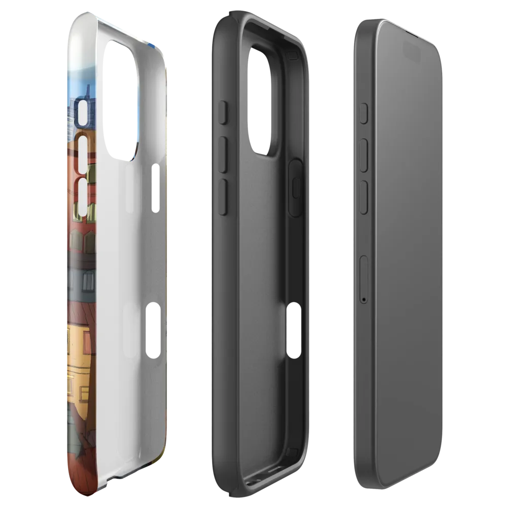 Urban Symphony: A Colorful Cityscape | Phone Case |  16 Pro Max | Tough Case | Glossy