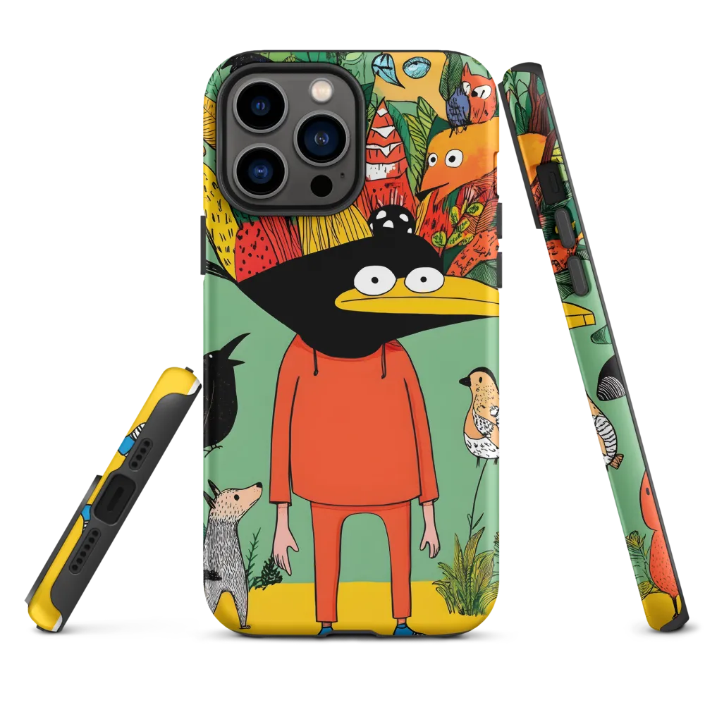 Whimsical Encounter in a Colorful Jungle