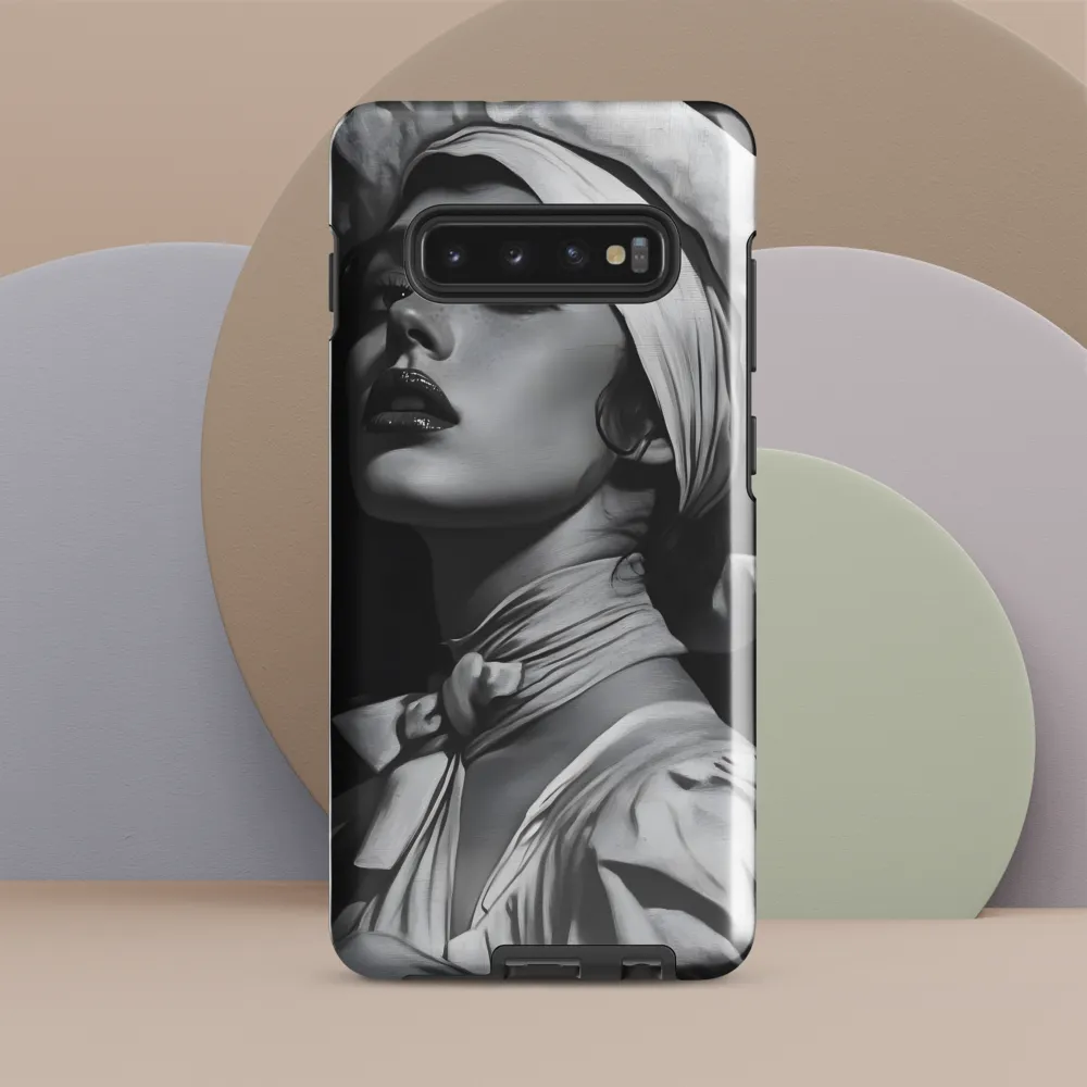 Timeless Elegance: A Charcoal Portrait of Grace | Phone Case |  S10 Plus | Tough Case | Glossy