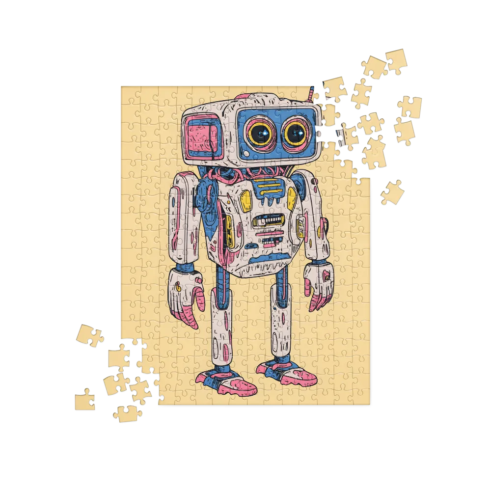 Whimsical Robot Delight | Jigsaw Puzzle | 252 pieces