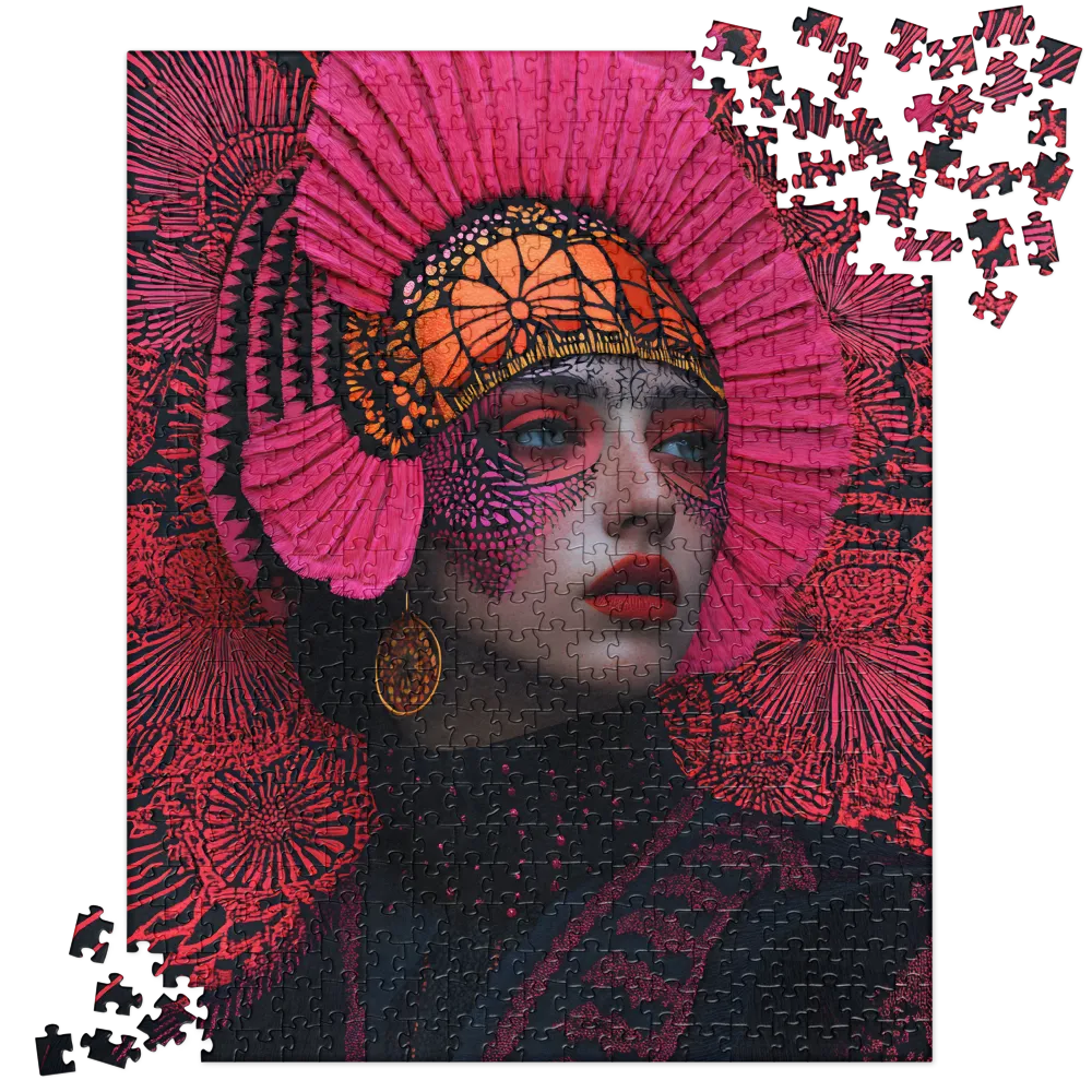 Bold Elegance: A Contemporary Portrait | Jigsaw Puzzle | 520 pieces