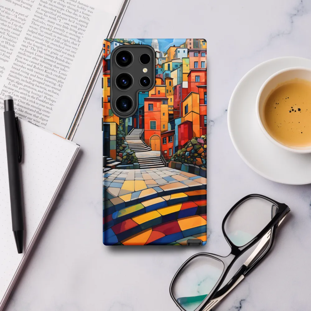 Vibrant Village: A Cubist Journey
