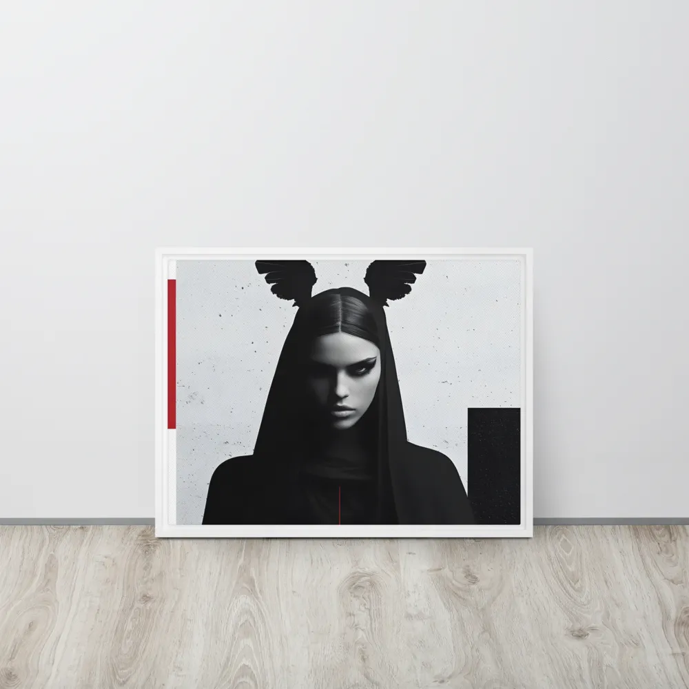 Whispers of Darkness | Canvas with White Frame | 18″×24″