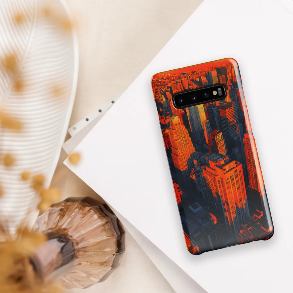 Urban Dawn: A Digital Ode to Skyscrapers | Phone Case |  S10 Plus | Snap Case | Glossy