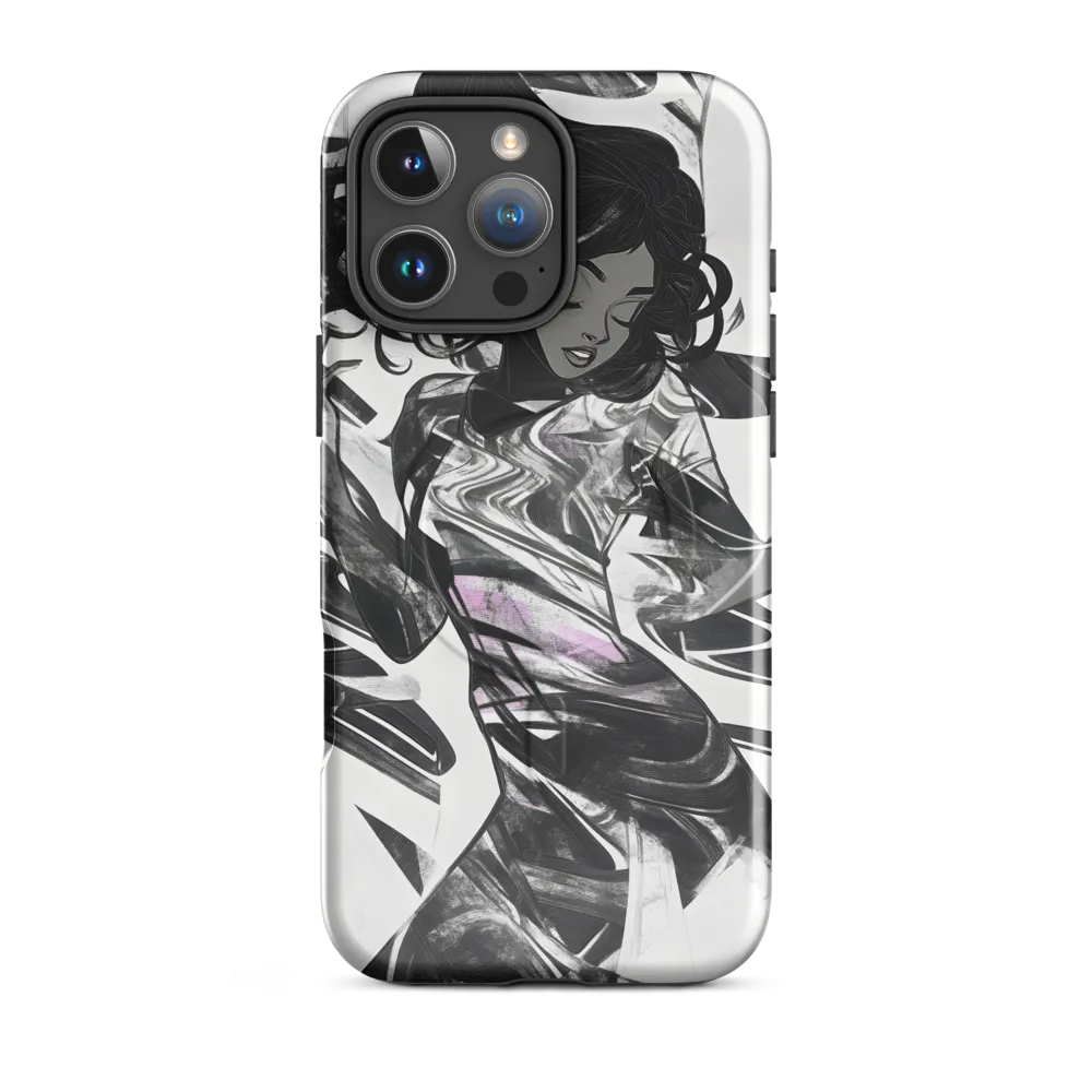 Fluid Grace: The Dance of Shadows | Phone Case |  16 Pro Max | MagSafe® Tough Case | Glossy