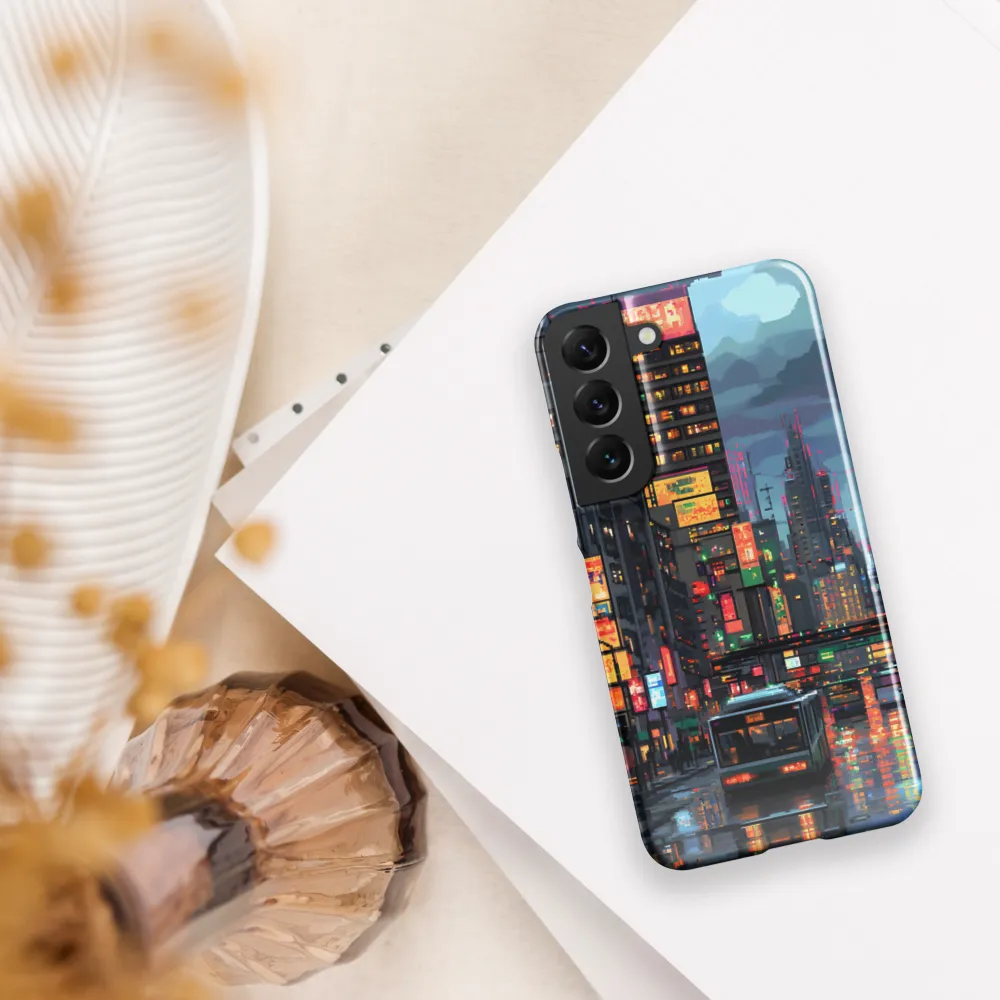 Neon Dreams: A Pixelated Urban Night