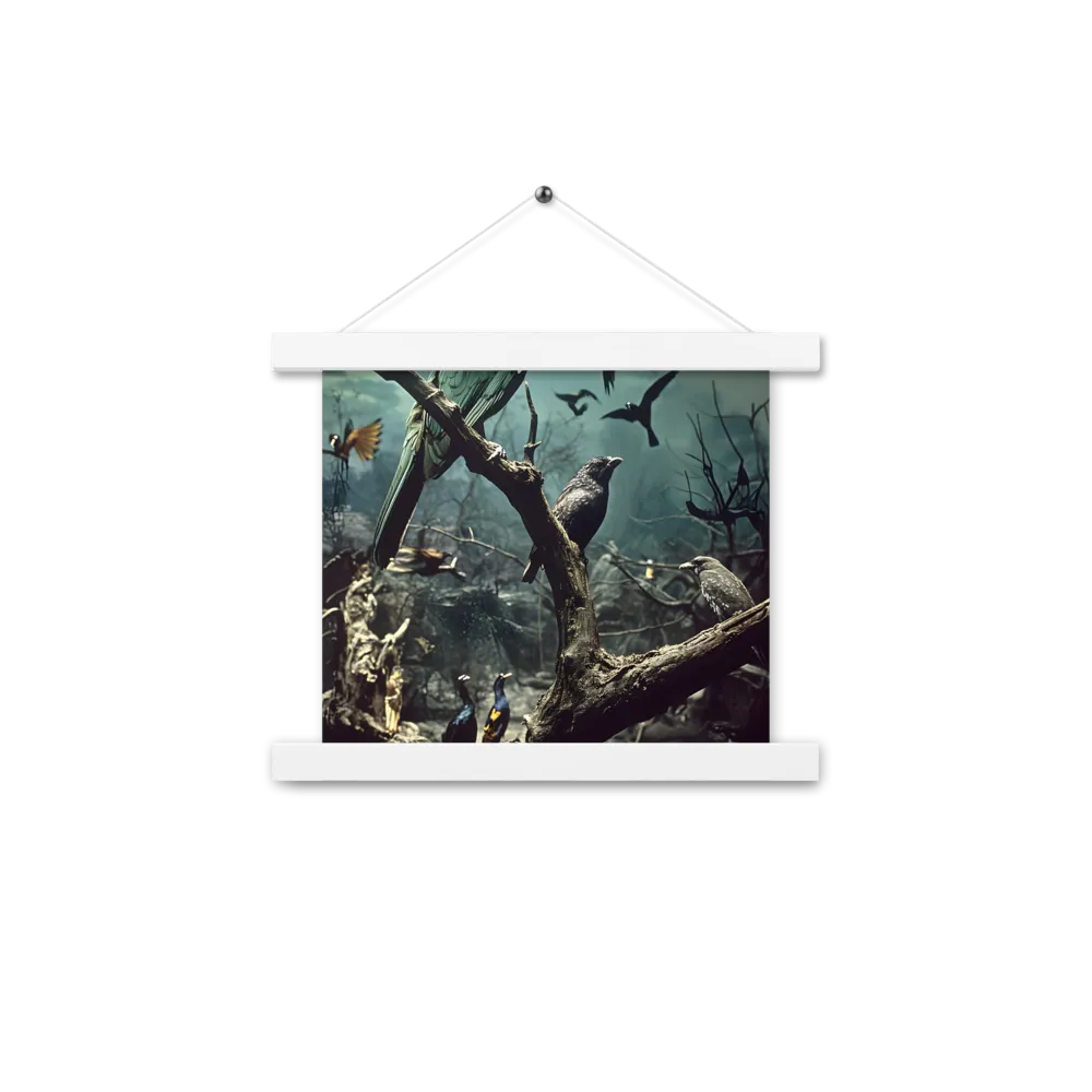Whispers of the Avian Realm | Poster With White Wood Hanger | 10″×10″